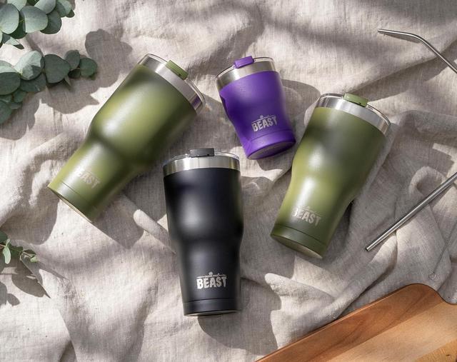Beast 40 oz Tumbler Stainless Steel Vacuum Insulated Coffee Ice Cup Double  Wall Travel Flask (Purple) 