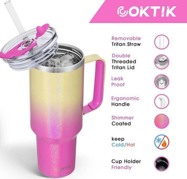 COKTIK 4 Pack 24 oz Insulated Tumbler with Straw and Lids,Stainless Steel  Vacuum Coffee Tumbler,Leak…See more COKTIK 4 Pack 24 oz Insulated Tumbler