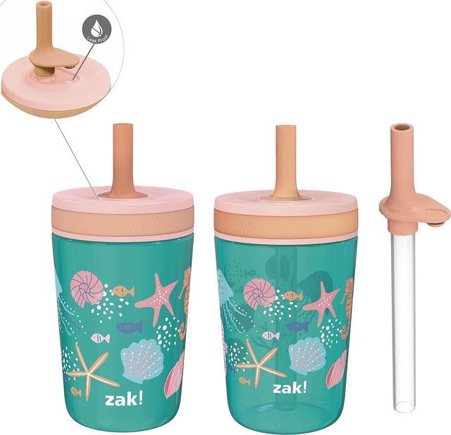 Zak Designs 15 oz Travel Straw Tumbler Plastic and Silicone with