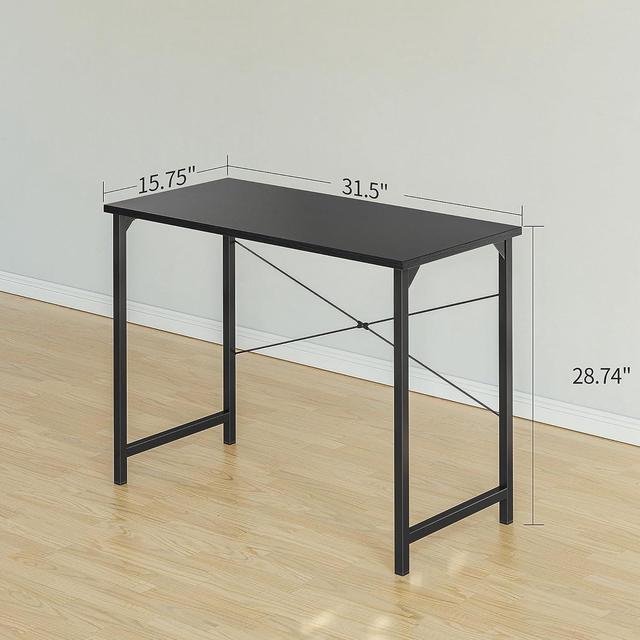 Alt view image 3 of 6 - Cubiker Computer Desk, 32 inch Small Home Office Desk for Small Spaces, Modern Simple Style for Home, Office, Black