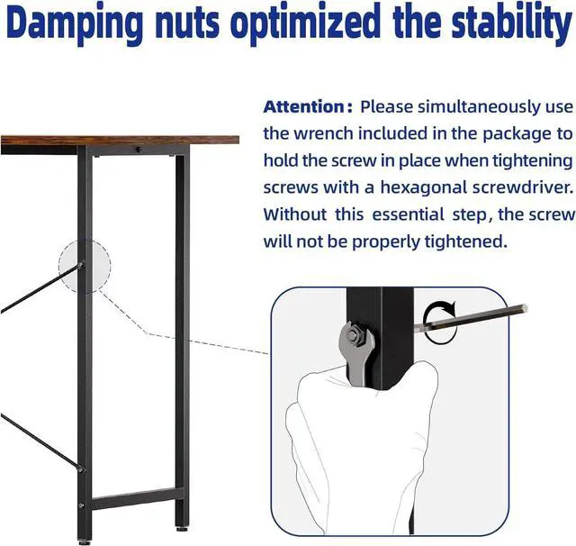 Alt view image 5 of 6 - Pamray 47 Inch Computer Desk for Small Spaces with Storage Bag, Home Office Work Desk with Headphone Hook, Small Office Desk Study Writing Table