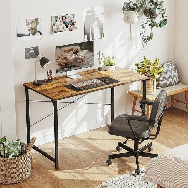 Alt view image 7 of 7 - Computer Desk, 40 inch Home Office Desk, Modern Simple Style PC Table for Home, Office, Study, Writing, Vintage