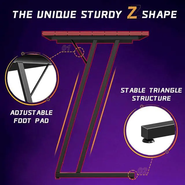 Alt view image 7 of 7 - Homall L Shaped Gaming Desk Computer Corner Desk PC Gaming Desk Table with Large Monitor Riser Stand for Home Office Sturdy Writing Workstation (Black, 66 Inch)