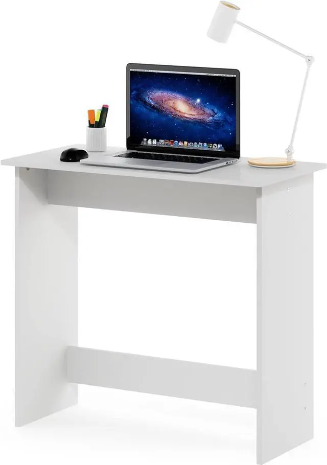 Alt view image 4 of 7 - Furinno Simplistic Study Table, White