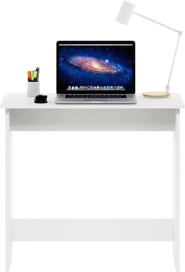 Alt view image 5 of 7 - Furinno Simplistic Study Table, White