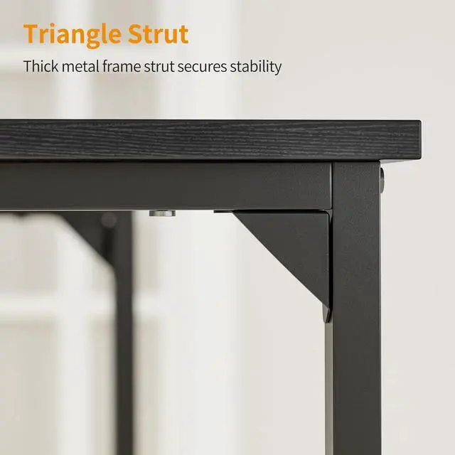 Alt view image 4 of 4 - BANTI Computer Desk, 47 inch Home Office Desk, Modern Simple Style PC Table for Home, Office, Study, Writing, Black