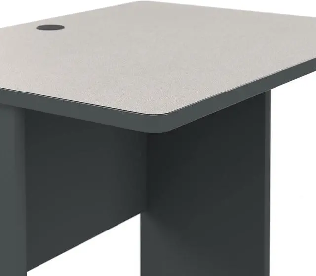 Alt view image 6 of 7 - Bush Business Furniture Series A Home Office Desk, 36W, White Spectrum and Slate