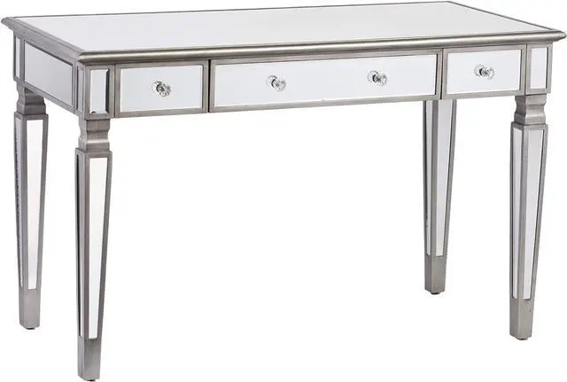 Main image of SEI Furniture Wedlyn Mirrored Writing Desk, Silver