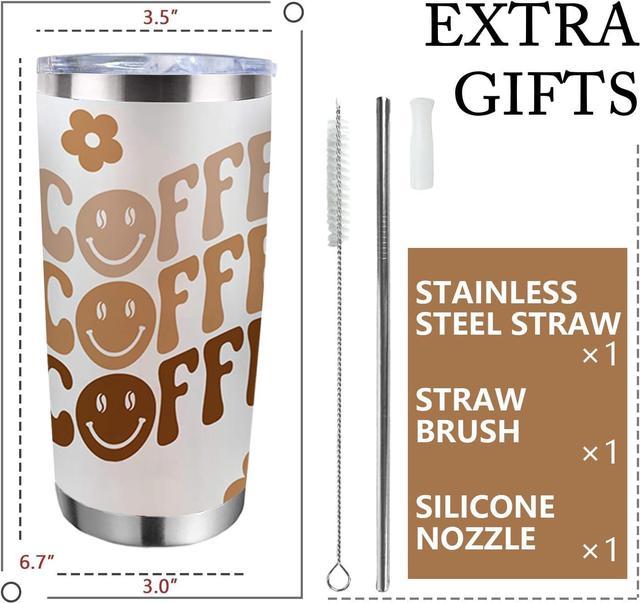 Zzkol Smiley Faces Coffee Tumbler with Lid and Straw, Flower Floral  Stainless Steel Travel Coffee Cu…See more Zzkol Smiley Faces Coffee Tumbler  with