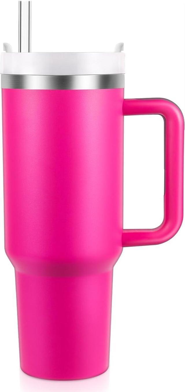 Large Capacity Water Bottle with Handle and Straw Lid Insulated Reusable  Stainless Steel Travel Mug Coffee Cup 1200ml 40oz