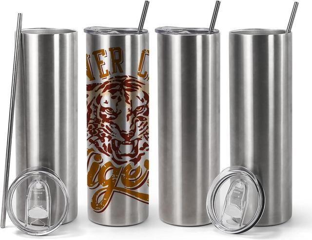 AGH 4 Pack 20oz Sublimation Tumblers Straight Skinny Tumblers, Stainless  Steel Vacuum Insulated Tumblers with Lid and Straw, Double Wall Travel  Coffee Tumblers, Keeping Chilled up to 12 Hours 