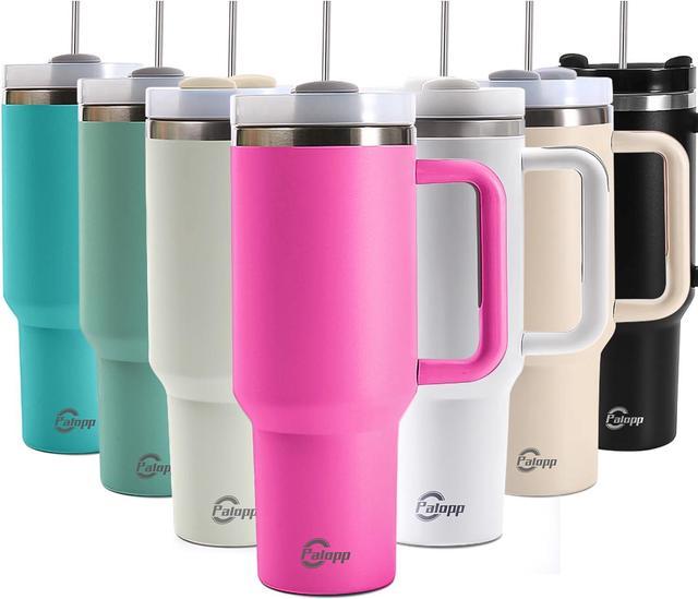 40 oz Insulated Mug 2.0 with Handle and Straw Lid Stainless Steel