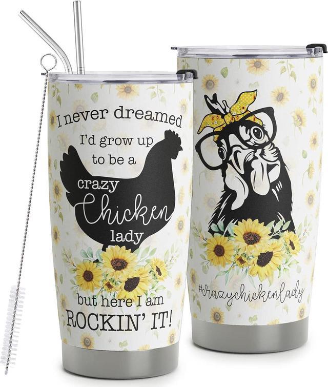 Sunflower Tumbler with Lid and Straw, Travel Coffee Mug Stainless Steel  Tumblers, Double Wall Vacuum Insulated Tumbler Cups for Women Birthday Gifts