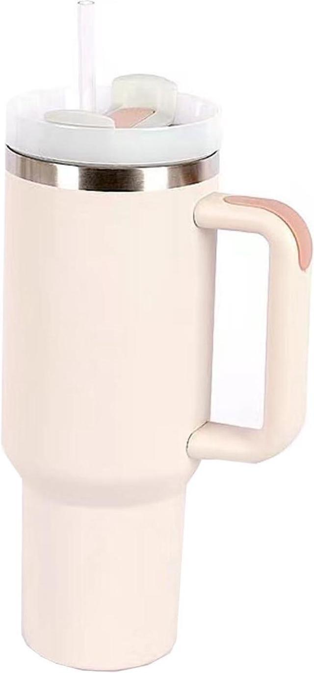 1200ml/40oz Handle & Straw Cold Drink Cup Stainless Steel