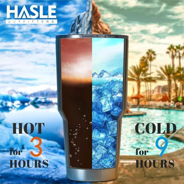 Alt view image 4 of 6 - HASLE OUTFITTERS 30oz Stainless Steel Tumbler, Double Wall Vacuum Insulated Travel Mug Tumbler, Durable Insulated Coffee Mug, Gift Box Set (Amey Green, 1)