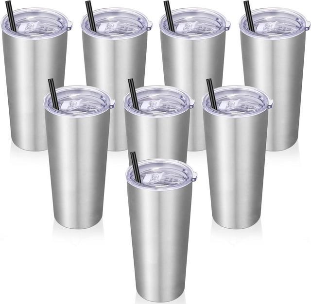 DOMICARE 30 oz Tumbler with Lid and Straw, Stainless
