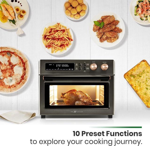 VAL CUCINA Infrared Heating Air Fryer Toaster Oven, Extra Large Countertop  Convection Oven 10-in-1 Combo, 6-Slice Toast, Enamel Baking Pan Easy Clean  with Recipe Book, Brushed Stainless Steel Finish - Yahoo Shopping