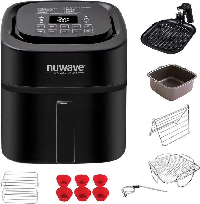 Nuwave Brio 6 Quart Healthy Digital Smart Air Fryer with Probe One