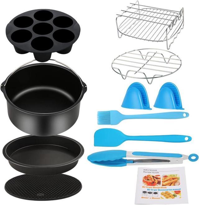 Air Fryer Accessories, 11PCS for Cosori Ninja Air Fryer, Fit all 3.7QT -  5.3QT Power Deep Air Fryer with 7 Inch Cake Barrel, Pizza Pan, Cupcake Pan,  Skewer Rack 
