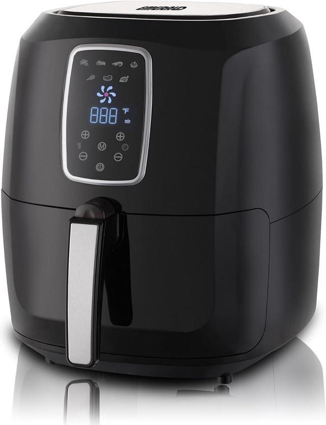 Emerald 5.2 Liter Air Fryer with Digital LED Touch Display, Removable Basket,  1800 Watts, Black in the Air Fryers department at