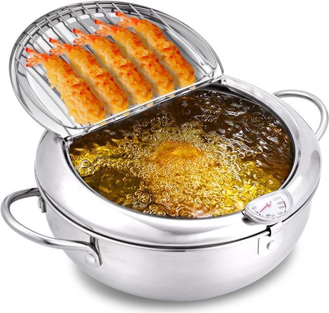 Temperature Control Cooking Tools Deep Frying Pot Deep Fryer Tempura Fryer  Pan