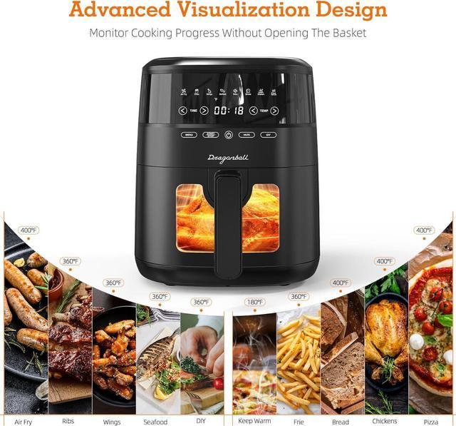 Dragonball Air Fryer 2 QT, Retro Air Fryer With Quick Set Time, Small Air  Fryer For Two People, Non Toxic, Nonstick And Dishwasher-Safe, Mini Air