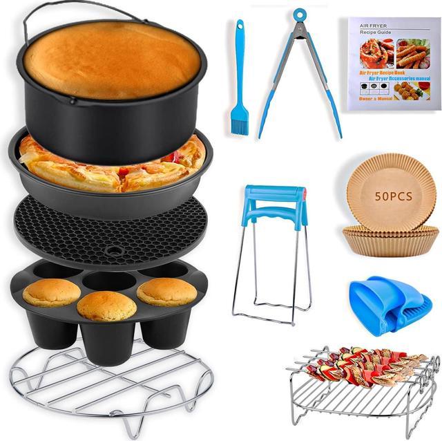Air Fryer Accessories for COSORI Ninja Gourmia Dash Power XL 3.6 4.2 5.8QT Air  Fryer, 12 PCS Accessory with Oven Cake Pan Pizza Pan Air Fryer Liner 