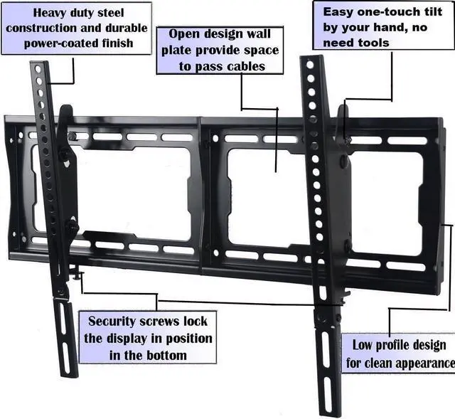 Alt view image 3 of 7 - VideoSecu Tilt TV Wall Mount for Vizio VL370M SV320XVT VL420M VL320M SV370XVT VOJ320F1A VA320M VO420E VA320E VO320E SV420XVT1A SV420M VO370M VA370M SV470M XVT472SV VT420M VL470M VF552XVT SV472XVT MDA
