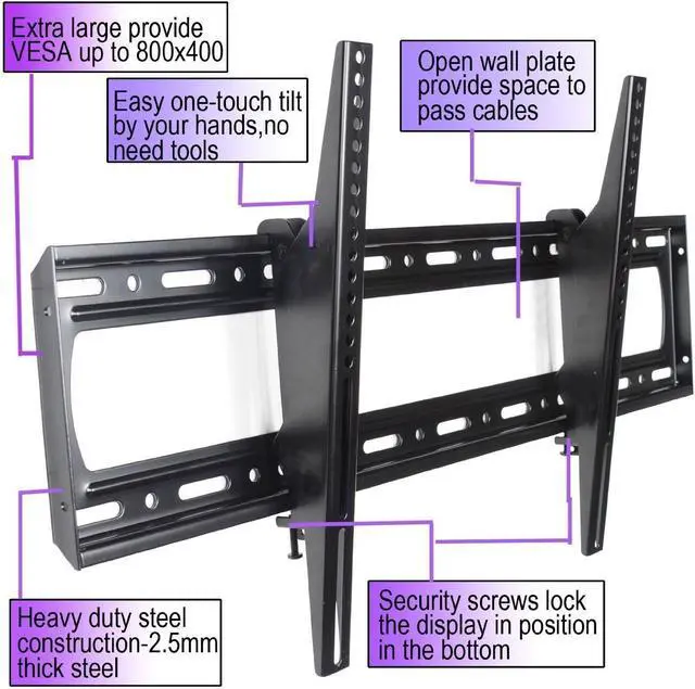 Alt view image 3 of 4 - VideoSecu Tilting Low-Profile TV Wall Mount Bracket for Emerson LF391EM4F LF391EM4 LF461EM4 LF501EM4F LF501EM4 LF551EM5 Flat Panels Screen MZ8