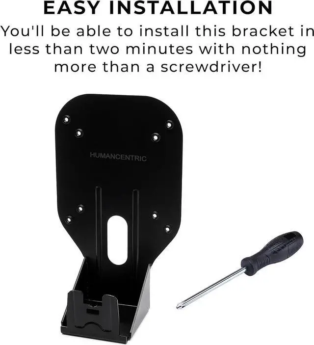 Alt view image 3 of 6 - HumanCentric VESA Mount Adapter Bracket for HP Pavilion 20xi, 20bw, 20vx, 22xi, 22bw, 22vx, 23xi, 23bw, 23vx, Envy 23 LED (V2)