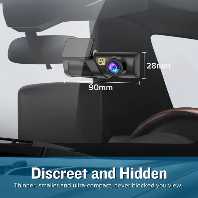 Alt view image 2 of 7 - Dash Cam, WiFi FHD 1080P Dash Camera for Cars, Mini Car Camera, Dash Cam Front with Free 64GB SD Card, 160° Wide Angle, Night Vision, Loop Recording, 24H Parking Monitor, Support 128GB Max