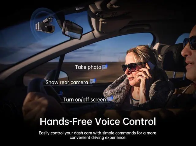 Alt view image 5 of 7 - P2 Trio 3 Channel 4K WiFi Dash Cam, 4K+1080P+1080P Front and Rear Inside Triple Car Camera, Free 64GB Card, 5G Wi-Fi Dual DashCam, IR Night Vision, Voice Control, GPS, 24H Parking Mode