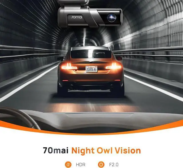 Alt view image 3 of 7 - 70mai Dash Cam M500, 2.7K Dash Cam Front, Dash Camera for Cars Built in eMMC 128GB, GPS, ADAS, Dashcam with HDR Night Vision,170° FOV, Parking Monitor, G-Sensor, Time-Lapse, App&WiFi, Voice Control