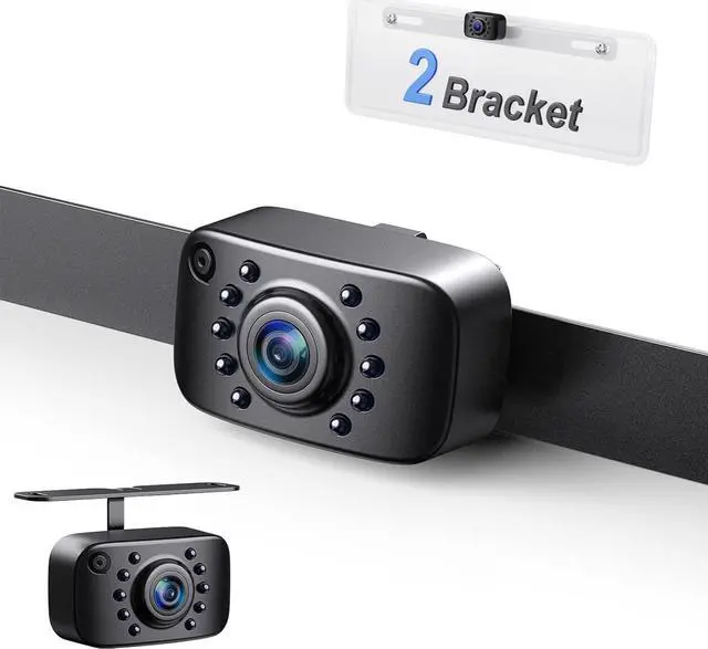 Main image of eRapta ERT01 HD Backup Camera Rear View License Plate Reverse Camera Universal for Pickup Truck Car SUV 149 Degree Perfect Angle Night Vision IP69K Level Waterproof