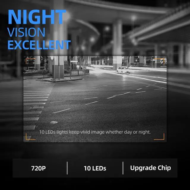 Alt view image 5 of 7 - eRapta ERT01 HD Backup Camera Rear View License Plate Reverse Camera Universal for Pickup Truck Car SUV 149 Degree Perfect Angle Night Vision IP69K Level Waterproof