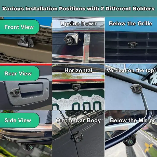 Alt view image 2 of 4 - HD Backup/Front/Side View Camera, GreenYi AHD 720P Reverse Rear Cam for Car, SUV, RV, Trailer, Camper, Van, Pickup, Metal Shell, Adjustable Fisheye Lens, 170 Degrees Viewing Angle(Black)