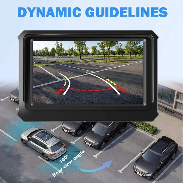 Alt view image 2 of 7 - Backup Camera for Car, HD 8 LED Lights Infrared Night Vision, IP69K Waterproof Back Up Camera 140 Wide View Angle Rear View Camera Universal for Truck SUV RV Van Travel Trailer