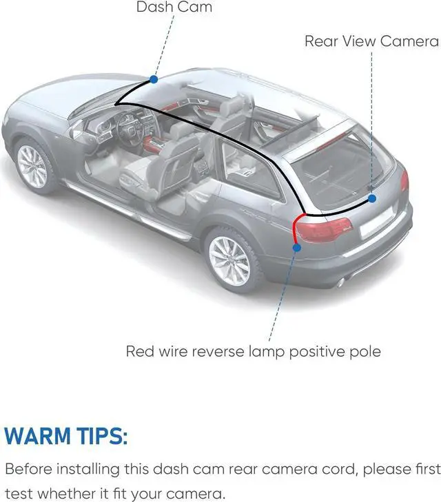 Alt view image 7 of 7 - YQMAJIM Dash Cam Rear View Camera Cable,(35Ft 4P) Pure Copper Thicker Shield 2.5mm to 4Pin Mirror Dash Cam Rear Camera Extension Cord,Reverse Camera Backup Camera Extra Long Replacement Cable