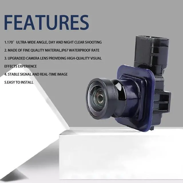Alt view image 2 of 7 - Rear View Backup Camera Replacement for Ford Escape 2014 2015 2016 Reversing Parking Assist Camera Reversing Parking Assist Camera GJ5T19G490ADGJ5T-19G490-AB EJ5Z-19G490-A