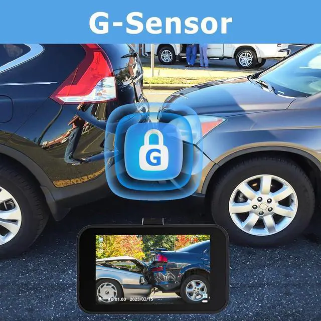 Alt view image 4 of 6 - 1080P Full HD Dash Camera for Cars, Diamond Lark Dash Cam Front with 32G SD Card, 3LCD Screen, 170°Wide Angle, Dashboard DashCam with Loop Recording, HDR, Night Vision, G-Sensor, Parking Monitor