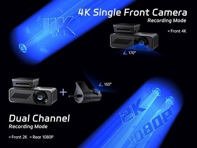 Alt view image 2 of 7 - Dash Cam Front and Rear, 4K Single Front Dash Camera, 2K/1080P Dual Car Camera for Cars, Built-in Wi-Fi,1.5 IPS Display Mini Dashcam,Night Vision,Voice Control,24H Parking Mode,G-Sensor,P1 Duo