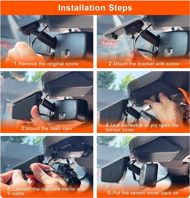Alt view image 6 of 7 - Mangoal Front 4K Rear 1080P Dash Cam for F150 2018-2026 F250-F450 2020-2026