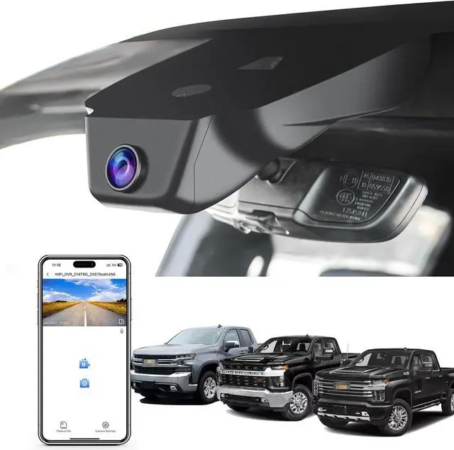 Main image of 4K Dash Cam fit for Chevy Silverado 1500 2022-2025 2500 HD/3500 HD 2024 2025 (Model C),WT RST LTZ Custom Trail Boss High Country ZR2, 2160P Video, WiFi & APP, 128GB Card