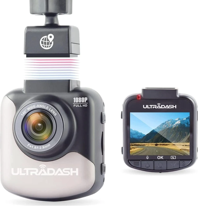 Main image of UltraDash Dash Cam with GPS, HDR Night Vision, 140° Wide Lens, 2" LCD & Magnetic Mount