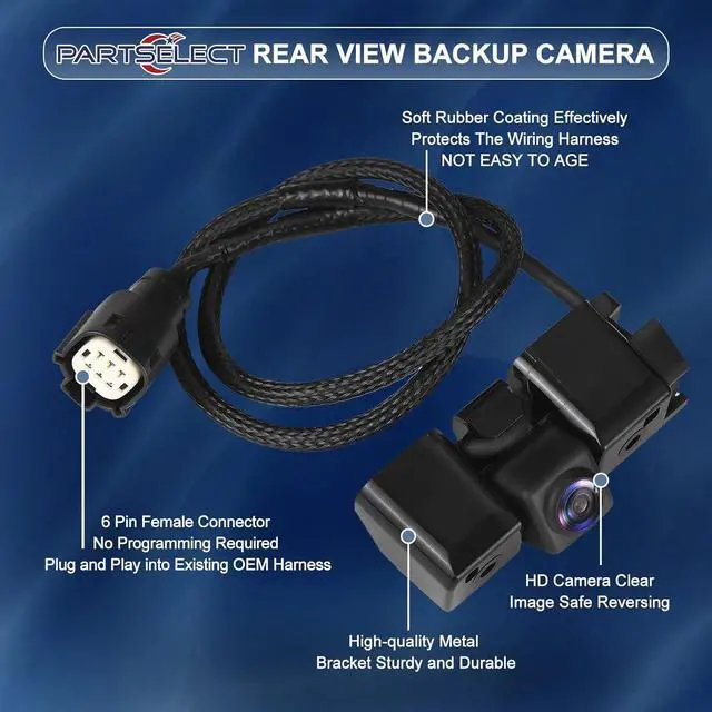 Alt view image 3 of 7 - Rear View Reversing Backup Camera 84143039 Replacement for Chevy Colorado 2017-2019 GMC Canyon 2015-2019 (Square Connector)