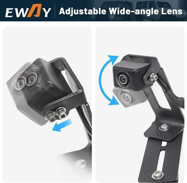 Alt view image 2 of 7 - Light 2.0 Spare Tire Reverse Backup Camera for Jeep Wrangler JK Compass Commander Patriot Liberty 2007-2018, Upgrade Ajustable Brackets for Flexible Angle, Hitch Camera with 90° Ajustable Angle