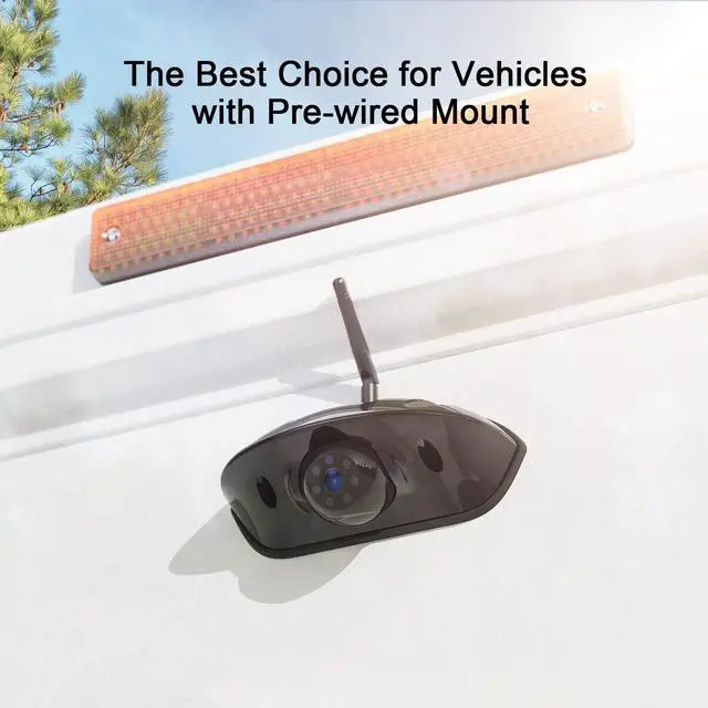 Alt view image 2 of 7 - HD 7-inch Wireless RV Backup Camera System, 1080P 7'' IPS Monitor & 1 Rear View Camera, IR Night Vision Recording IP69 Waterproof Compatible with Furrion Pre-Wired RV Truck Trailer - DW7Y5