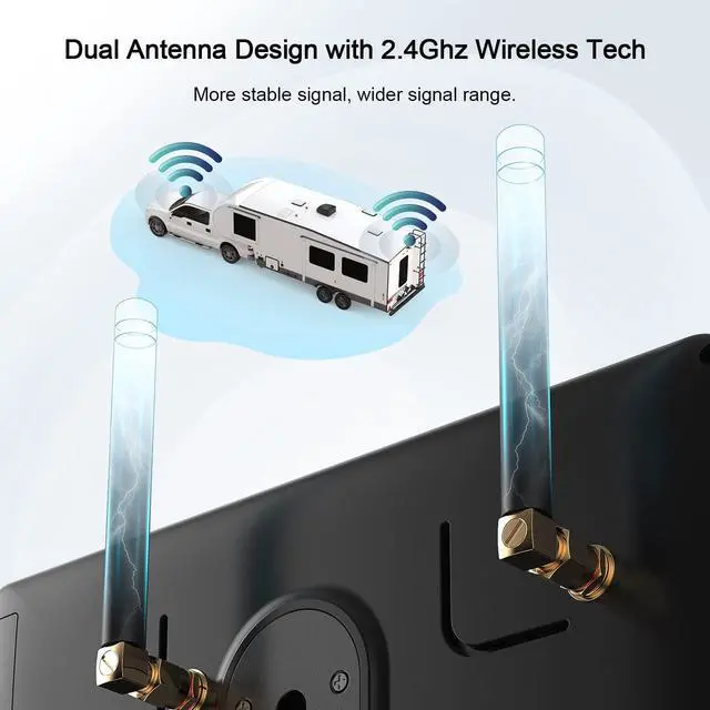 Alt view image 5 of 7 - HD 7-inch Wireless RV Backup Camera System, 1080P 7'' IPS Monitor & 1 Rear View Camera, IR Night Vision Recording IP69 Waterproof Compatible with Furrion Pre-Wired RV Truck Trailer - DW7Y5