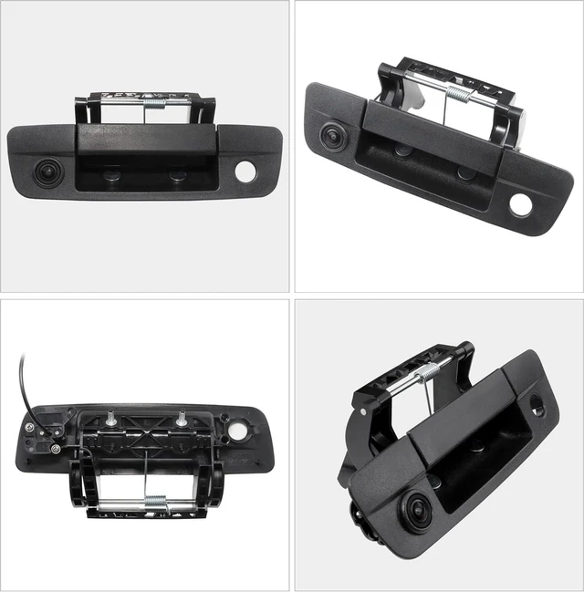 Alt view image 3 of 7 - Tailgate Handle Backup Camera for 2009-2017 Dodge Ram 1500 2500 3500, Replacement Locking Tailgate Liftgate Latch Door Handle Rear View Reverse Back Up Camera RCA Connector with Key Hole