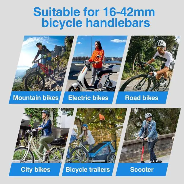 Alt view image 7 of 7 - PARKVISION Bicycle Rear View Camera Recorder, 1080P Handlebar Bike Camera with 4.3'' HD Monitor, 64GB TF Card, 110° Angle View, Night Vision, Backup/Front View Camera for Mountains,Ebikes